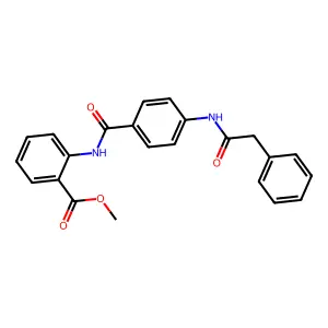 Methyl 2-[({4-[(phenylacetyl)amino]phenyl}carbonyl)amino]benzoate structure