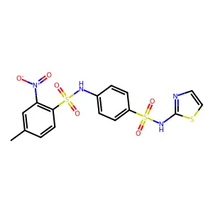 4-Methyl-2-nitro-N-(4-(N-(thiazol-2-yl)sulfamoyl)phenyl)benzenesulfonamide structure
