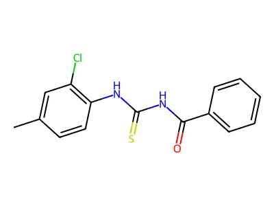 N-[(2-chloro-4-methylphenyl)carbamothioyl]benzamide structure