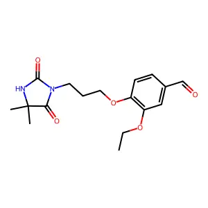 4-[3-(4,4-Dimethyl-2,5-dioxoimidazolidin-1-yl)propoxy]-3-ethoxybenzaldehyde structure