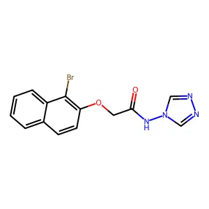 2-(1-bromonaphthalen-2-yl)oxy-N-(1,2,4-triazol-4-yl)acetamide structure