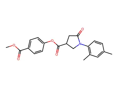 4-(Methoxycarbonyl)phenyl 1-(2,4-dimethylphenyl)-5-oxopyrrolidine-3-carboxylate structure