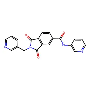 1,3-dioxo-N-3-pyridinyl-2-(3-pyridinylmethyl)-5-isoindolinecarboxamide structure