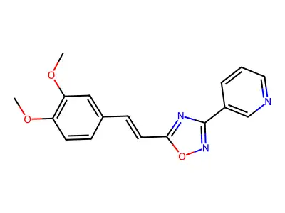 3-{5-[2-(3,4-Dimethoxy-phenyl)-vinyl]-[1,2,4]oxadiazol-3-yl}-pyridine structure