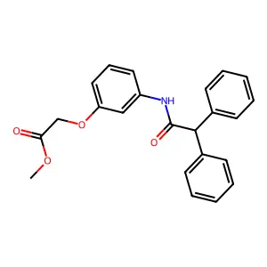 Methyl {3-[(diphenylacetyl)amino]phenoxy}acetate structure