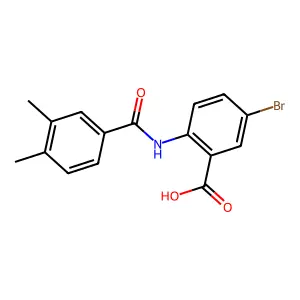 5-Bromo-2-{[(3,4-dimethylphenyl)carbonyl]amino}benzoic acid structure