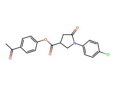 4-Acetylphenyl 1-(4-chlorophenyl)-5-oxopyrrolidine-3-carboxylate structure