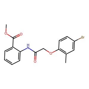 Methyl 2-{[(4-bromo-2-methylphenoxy)acetyl]amino}benzoate structure