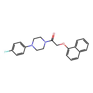 1-[4-(4-Fluorophenyl)piperazin-1-yl]-2-naphthalen-1-yloxyethanone structure