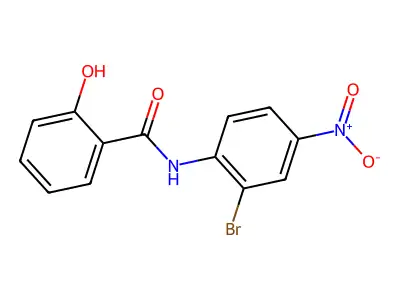N-(2-bromo-4-nitrophenyl)-2-hydroxybenzamide structure