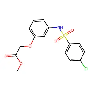 Methyl (3-{[(4-chlorophenyl)sulfonyl]amino}phenoxy)acetate structure