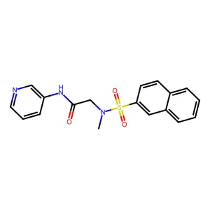 2-[methyl(naphthalen-2-ylsulfonyl)amino]-N-pyridin-3-ylacetamide structure