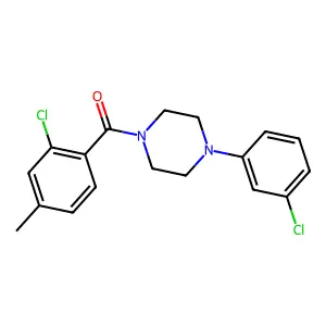 (2-Chloro-4-methylphenyl)-[4-(3-chlorophenyl)piperazin-1-yl]methanone structure