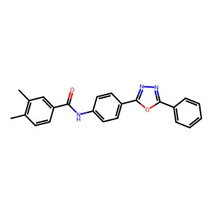 3,4-dimethyl-N-[4-(5-phenyl-1,3,4-oxadiazol-2-yl)phenyl]benzamide structure