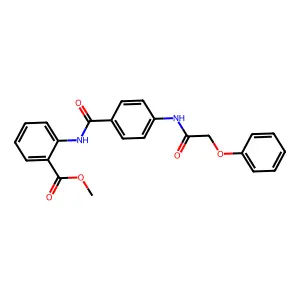 Methyl 2-[({4-[(phenoxyacetyl)amino]phenyl}carbonyl)amino]benzoate structure