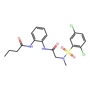 N-[2-[[2-[(2,5-dichlorophenyl)sulfonyl-methylamino]acetyl]amino]phenyl]butanamide structure