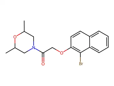 2-(1-Bromonaphthalen-2-yl)oxy-1-(2,6-dimethylmorpholin-4-yl)ethanone structure