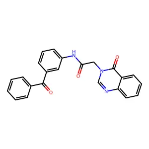 N-(3-benzoylphenyl)-2-(4-oxoquinazolin-3-yl)acetamide structure