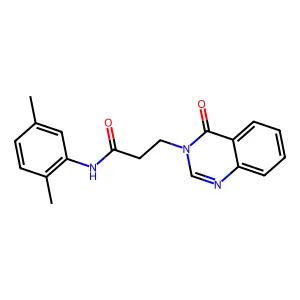 N-(2,5-dimethylphenyl)-3-(4-oxoquinazolin-3-yl)propanamide structure