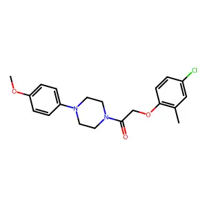 2-(4-Chloro-2-methylphenoxy)-1-[4-(4-methoxyphenyl)piperazin-1-yl]ethanone structure