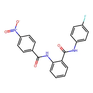 N-(4-fluorophenyl)-2-[(4-nitrobenzoyl)amino]benzamide structure