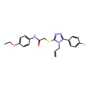 N-(4-ethoxyphenyl)-2-{[5-(4-fluorophenyl)-4-(prop-2-en-1-yl)-4H-1,2,4-triazol-3-yl]sulfanyl}acetamide structure