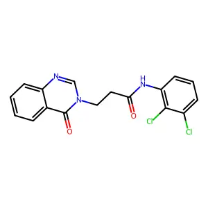 N-(2,3-dichlorophenyl)-3-(4-oxoquinazolin-3-yl)propanamide structure