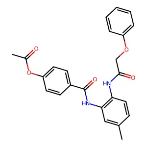 4-({5-Methyl-2-[(phenoxyacetyl)amino]phenyl}carbamoyl)phenyl acetate structure