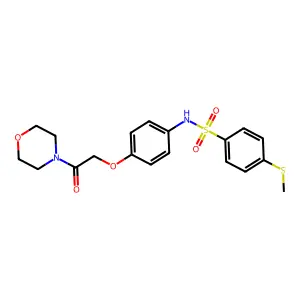 4-methylsulfanyl-N-[4-(2-morpholin-4-yl-2-oxoethoxy)phenyl]benzenesulfonamide structure