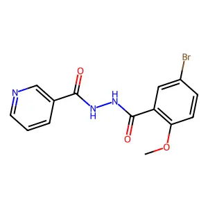 N'-(5-bromo-2-methoxybenzoyl)pyridine-3-carbohydrazide structure