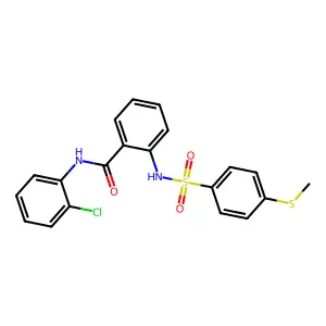 N-(2-chlorophenyl)-2-[(4-methylsulfanylphenyl)sulfonylamino]benzamide structure