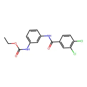 Ethyl 3-[(3,4-dichlorobenzoyl)amino]phenylcarbamate structure