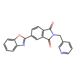 5-(1,3-Benzoxazol-2-yl)-2-(pyridin-3-ylmethyl)isoindole-1,3-dione structure