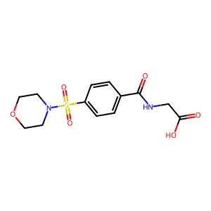N-[4-(Morpholin-4-ylsulfonyl)benzoyl]glycine structure
