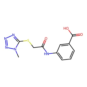 3-[[2-(1-methyltetrazol-5-yl)sulfanylacetyl]amino]benzoic Acid structure