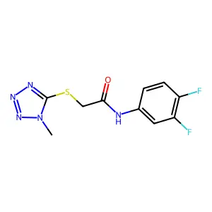 N-(3,4-Difluorophenyl)-2-[(1-methyl-1H-tetrazol-5-yl)thio]acetamide structure