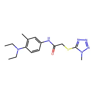 N-[4-(diethylamino)-3-methylphenyl]-2-(1-methyltetrazol-5-yl)sulfanylacetamide structure