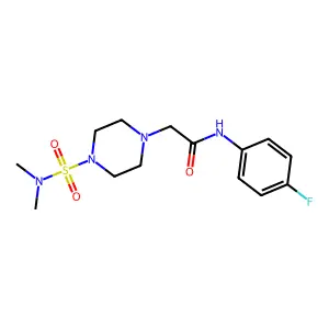 2-[4-(dimethylsulfamoyl)piperazin-1-yl]-N-(4-fluorophenyl)acetamide structure