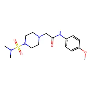 2-[4-(dimethylsulfamoyl)piperazin-1-yl]-N-(4-methoxyphenyl)acetamide structure