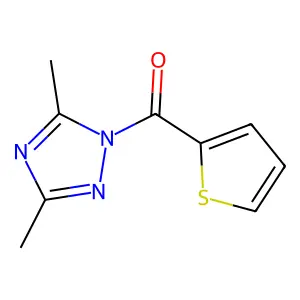 3,5-dimethyl-1-(thiophene-2-carbonyl)-1H-1,2,4-triazole structure