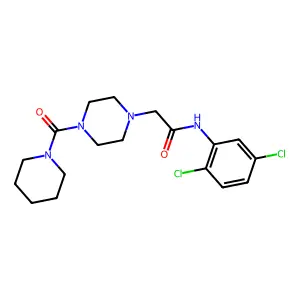 N-(2,5-dichlorophenyl)-2-(4-(piperidine-1-carbonyl)piperazin-1-yl)acetamide structure