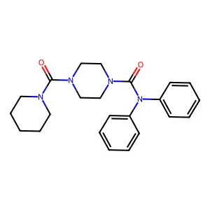 N,N-diphenyl-4-(1-piperidinylcarbonyl)-1-piperazinecarboxamide structure