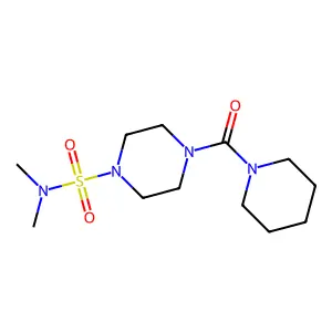 N,N-dimethyl-4-(piperidine-1-carbonyl)piperazine-1-sulfonamide structure