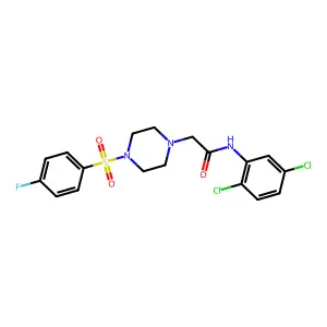 N-(2,5-dichlorophenyl)-2-[4-(4-fluorobenzenesulfonyl)piperazin-1-yl]acetamide structure