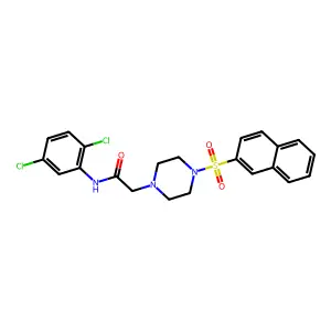 N-(2,5-dichlorophenyl)-2-[4-(2-naphthylsulfonyl)piperazinyl]acetamide structure