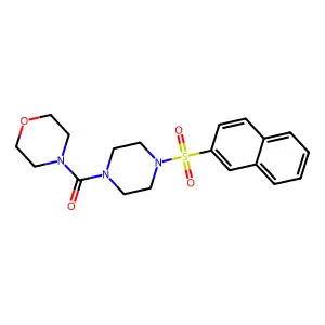 Morpholin-4-yl 4-(2-naphthylsulfonyl)piperazinyl ketone structure