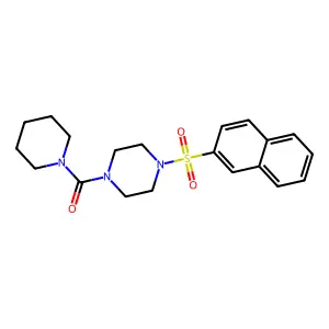 1-(Naphthalene-2-sulfonyl)-4-(piperidine-1-carbonyl)piperazine structure