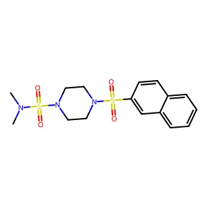 N,N-dimethyl-4-naphthalen-2-ylsulfonylpiperazine-1-sulfonamide structure