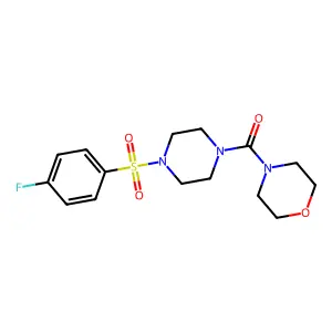 [4-(4-Fluoro-benzenesulfonyl)-piperazin-1-yl]-morpholin-4-yl-methanone structure