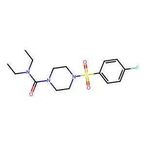 N,N-diethyl-4-(4-fluorobenzenesulfonyl)piperazine-1-carboxamide structure
